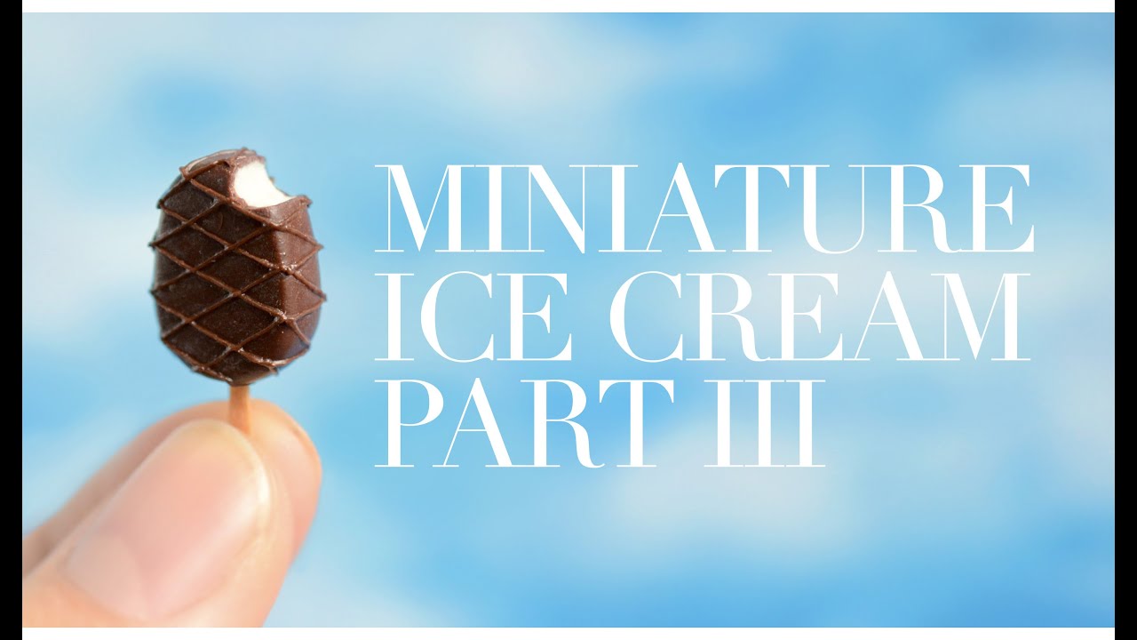 ICE CREAM III • miniature • polymer clay tutorial - YouTube