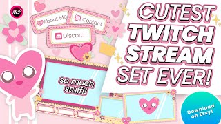 OMG this is so cute! Get this Adorable Twitch Stream Package for Valentine's Day!