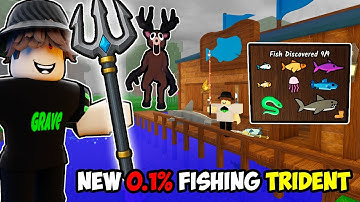 I Caught EVERY FISH And NEW SECRET TRIDENT In 99 Nights In The Forest Fishing Update..(so fun)