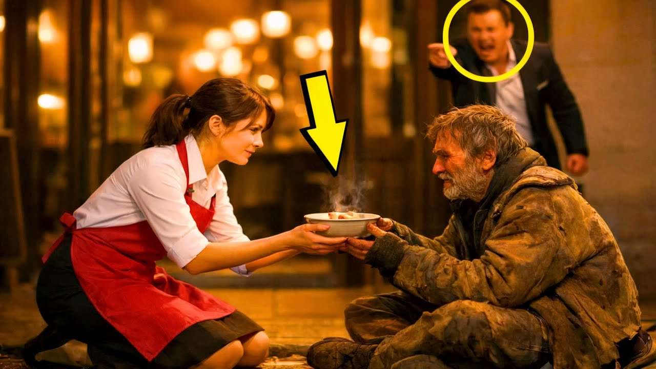 KELLNERIN GIBT OBDACHLOSEM ESSEN… OHNE ZU AHNEN, DASS ER EIN VERSCHWUNDENER MILLIONÄR IST