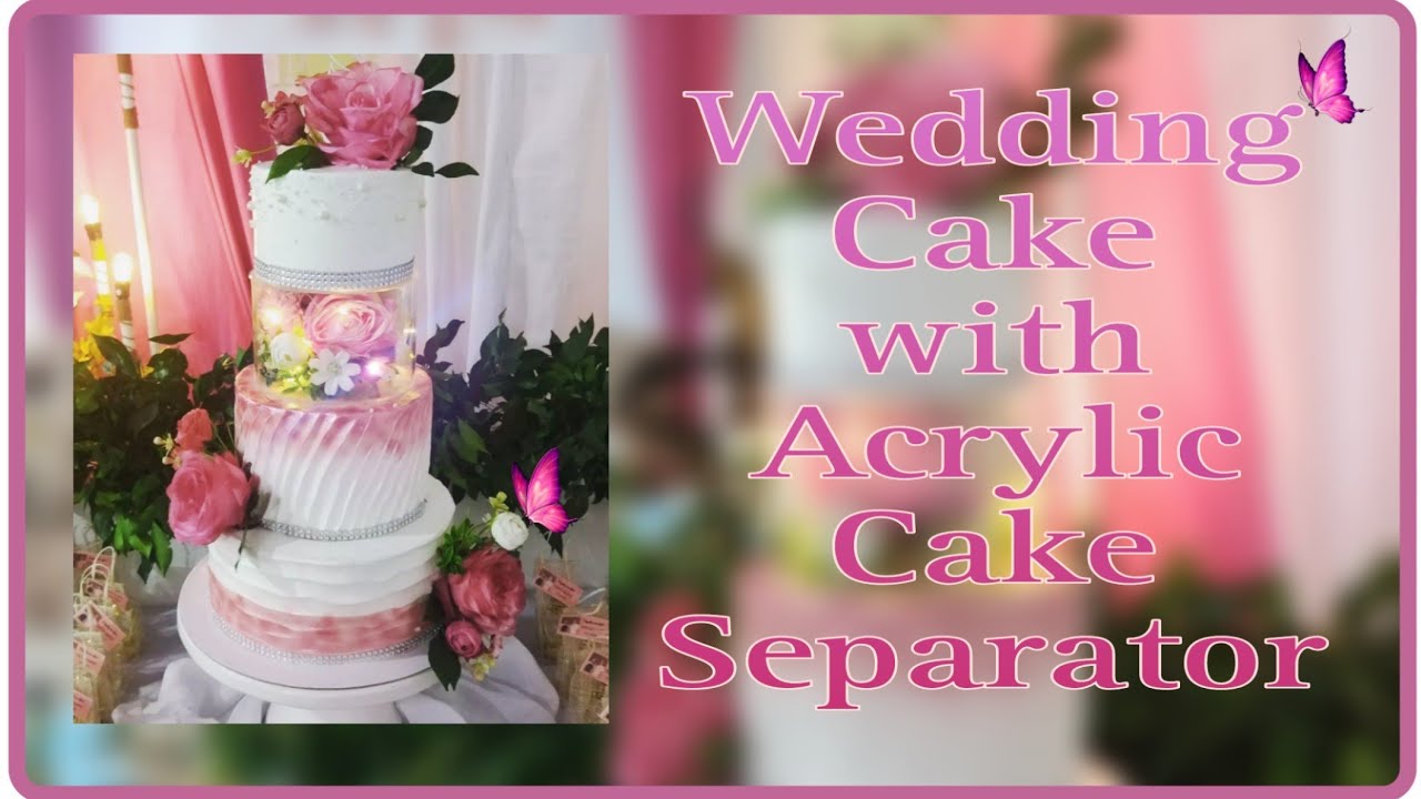 WEDDING CAKE USING HOBBYCOR MANUAL AIRBRUSH / ACRYLIC CAKE SEPARATOR / CAKE DECORATING TUTORIAL /TJK