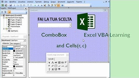 CASELLE COMBINATE delle USERFORM collegate con i DATI di CELLE dei FOGLI EXCEL, MACRO e SUB VBA
