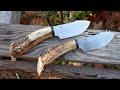 Forging a set of antler handle hunting knives knifemaker forged forgedinfire blacksmithing