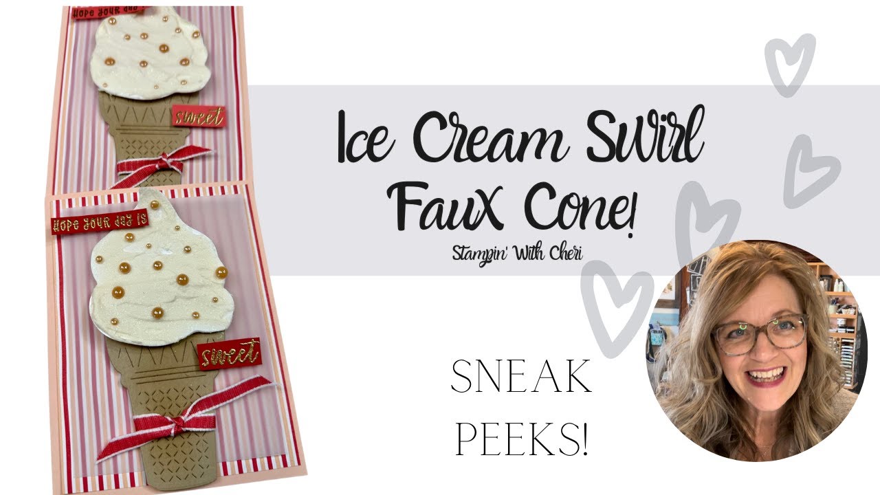 Faux Cone: Embossing Paste & Ice Cream Swirl Stampin Up! - YouTube