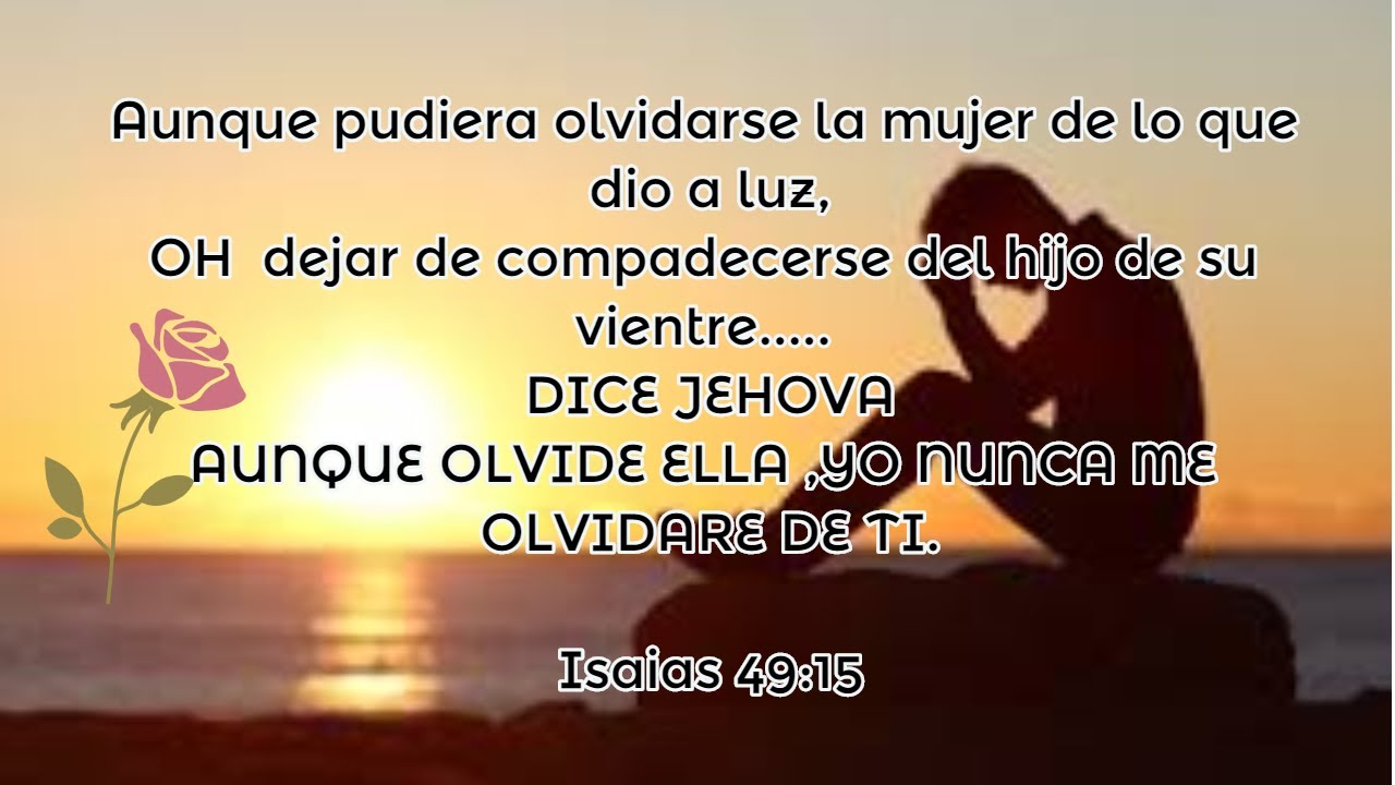 Dice Dios yo nunca me olvidare de ti..Reflexión salmos 27 - YouTube