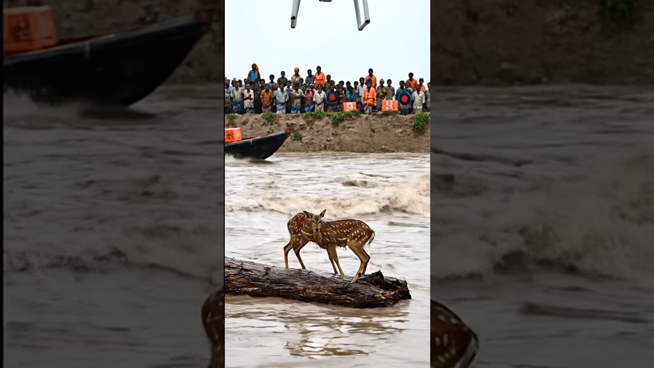 A drone to the rescue! 🦌🚁 