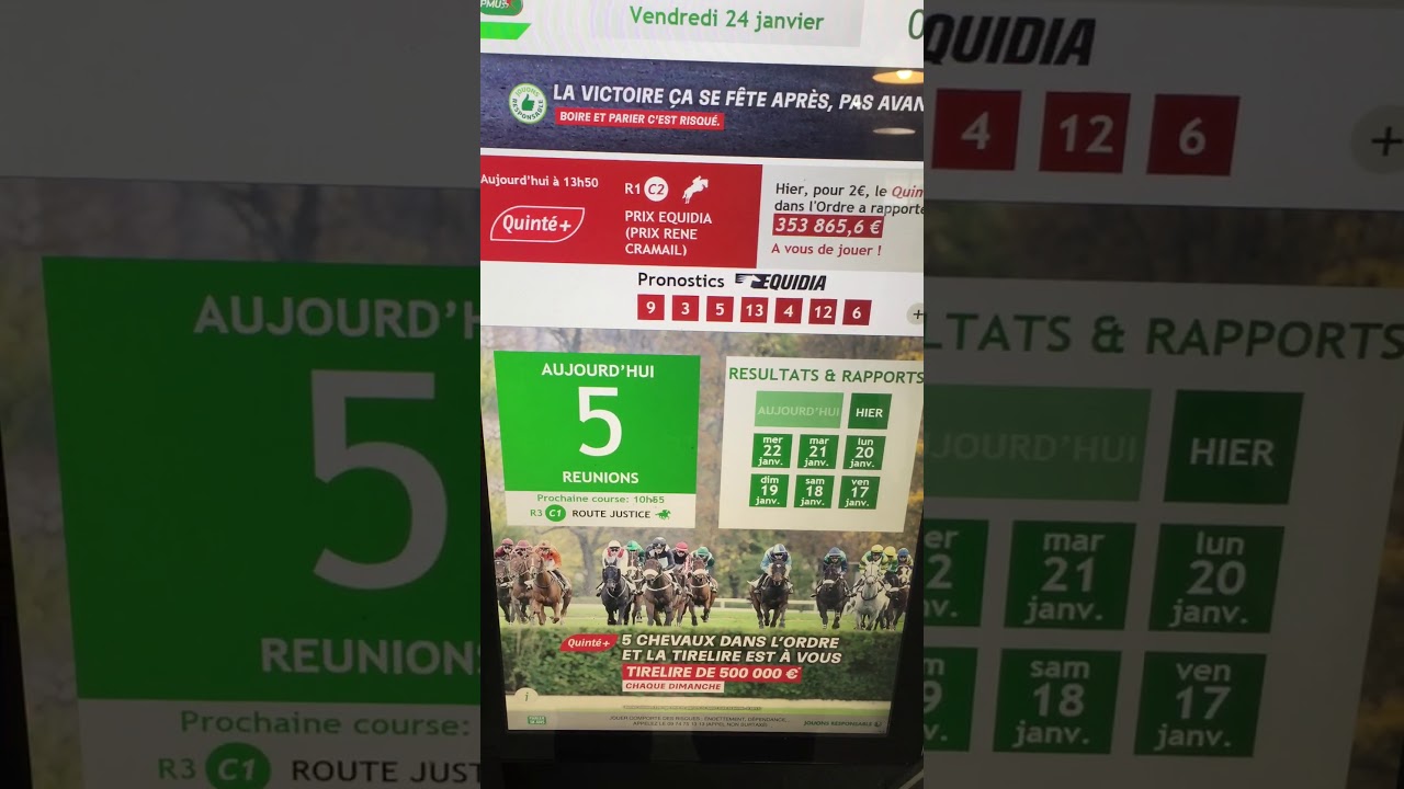 Pronostic Paris turf quinte du jour 24/01/2020 la presse journal 📰 YouTube