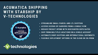 Acumatica Integrated Shipping: New StarShip Web User Interface #AcumaticaShipping #ShippingSolution