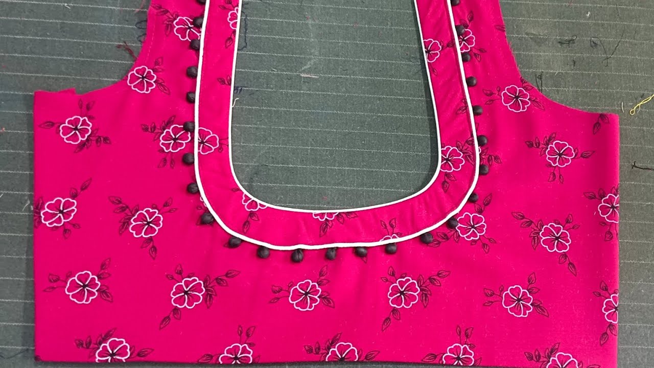 Potli Button Blouse Design Back Neck | Blouse Design | mujahid designer