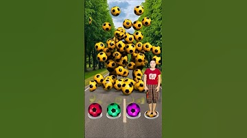 I jump on rotating colour ball to dinosaur, cow, zombie, Siren head #shorts #youtubeshorts