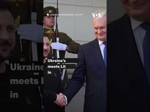 Ukraine’s Zelenskyy meets Lithuania’s Nauseda in Vilnius | VOA News #shorts