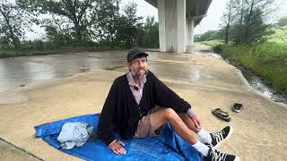 10 Minutes With A Man Sleeping Underneath a Bridge During a Rain Storm