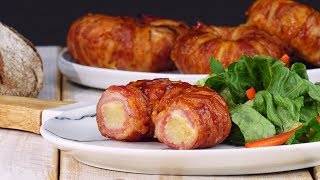 Wrap Pineapple, Cheese & Onion Rings In Bacon The Result Is Too Good To Be True