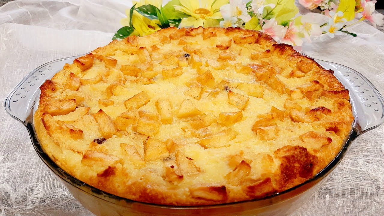 PUDIM DE PÃO DE MAÇÃ! STRATA DE MAÇÃ! DICA DE REAPROVEITAMENTO DE PÃO. Jazete Paulista.