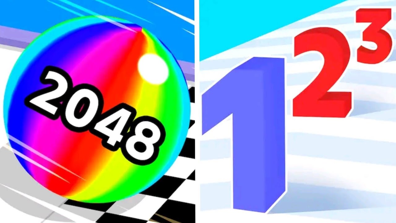 Ball Run 2058 VS Number Run - All Level SpeedRun Gameplay Android iOS Ep 1