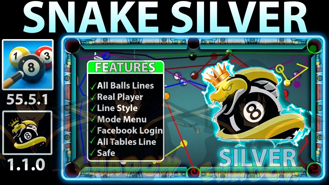 Aim Snake Vip Silver Subscription 🎉 Complete Details 🩵  6 Lines Tool For 8 Ball Pool 🔥 Manual Cheto