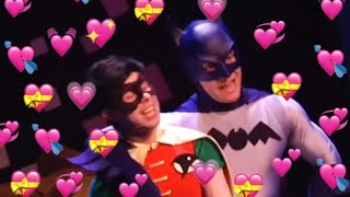 batman and robin being adorable in holy musical b@man for 9:07