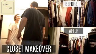 CLOSET MAKEOVER| BEFORE & AFTER| ALLEN + ROTH COMPLETE CLOSET KIT