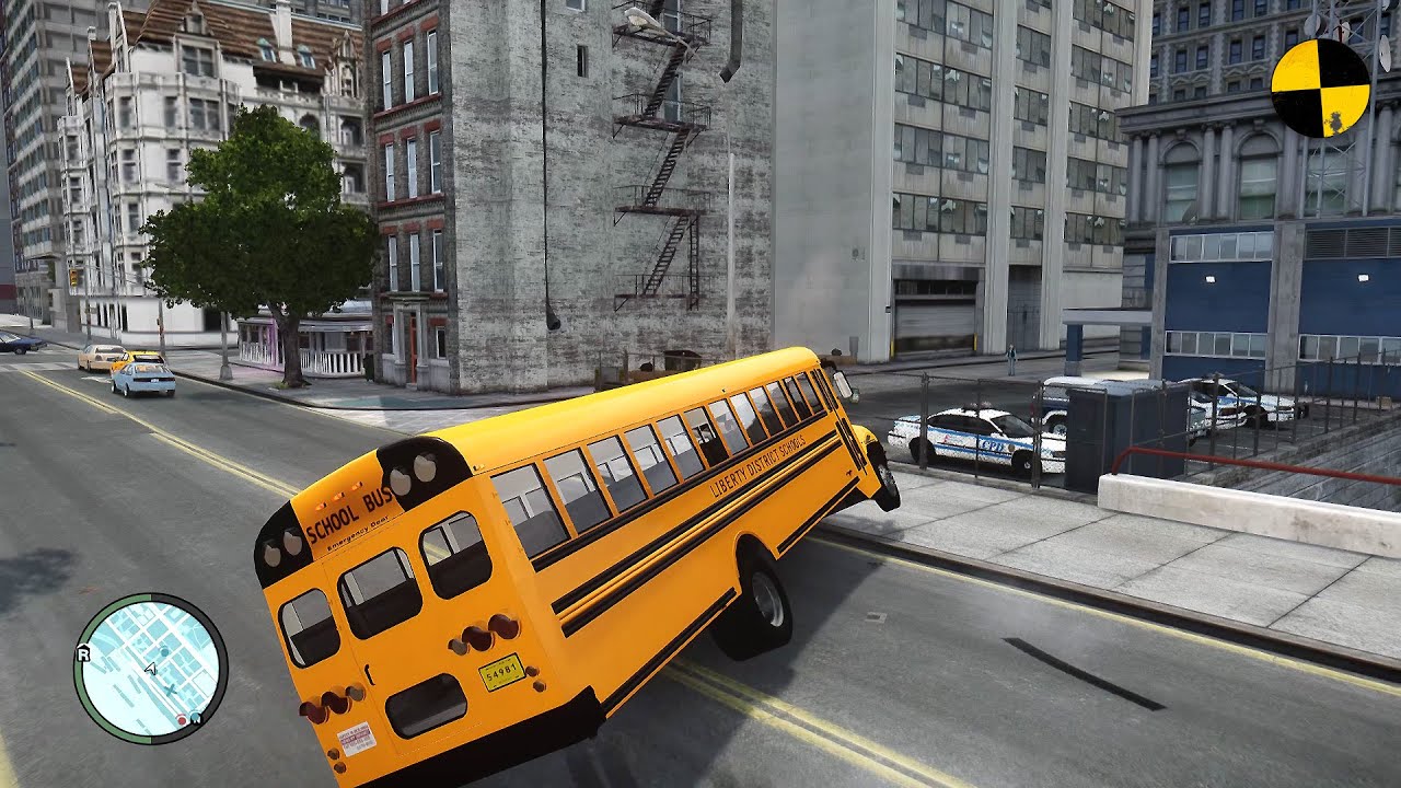 GTA 4 Crazy School Bus Crashes Ep.61
