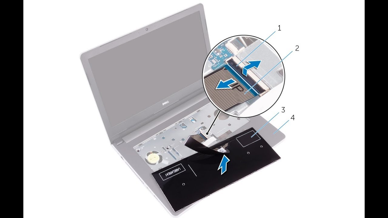 Dell Inspiron 5468 -  Keyboard replacement  - Laptop repair