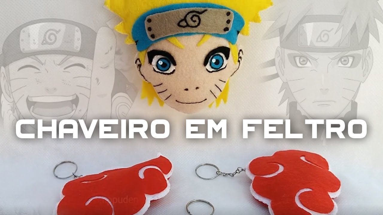 CHAVEIRO NARUTO SHIPPUDEN EM FELTRO 