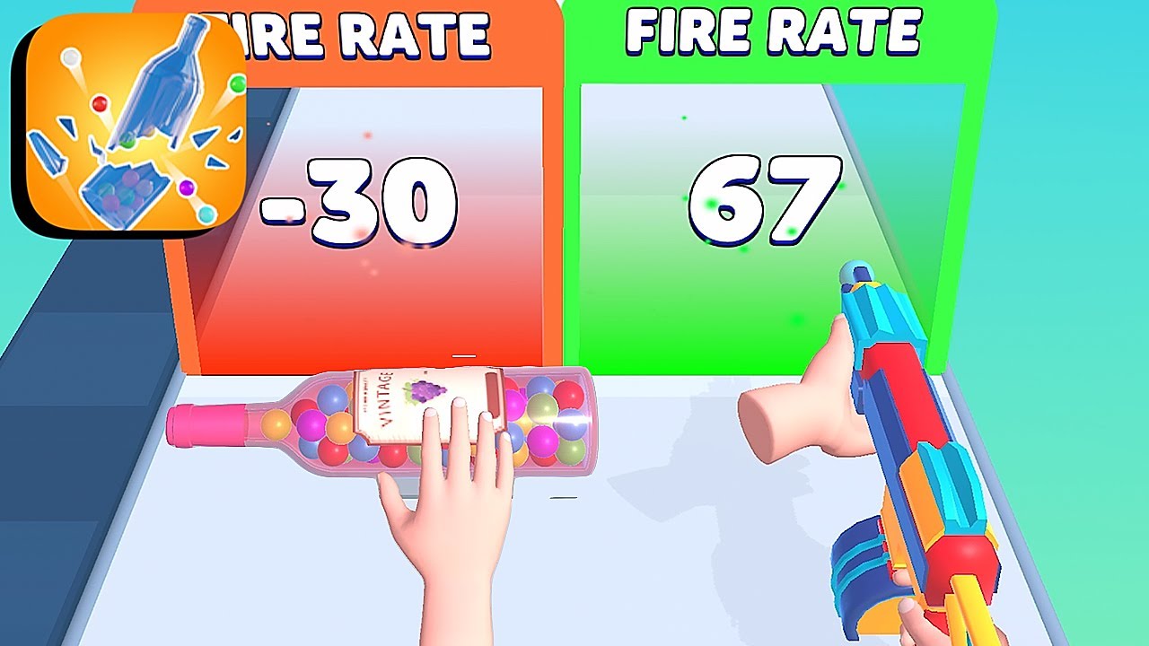 Bottle Runner Gun All Levels Gameplay Android,ios (Part 17) YouTube