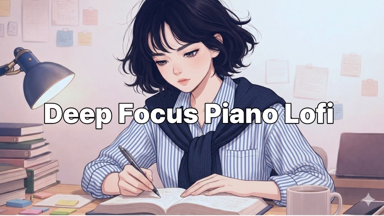 Deep Focus Piano Lofi 🎹 3 Hours Study & Work Music | Midnight Session