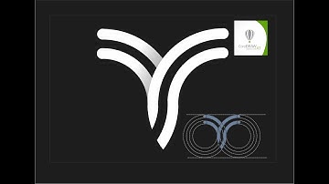 V logo desing in Corel draw x7