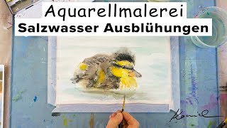 Alice-ART | Aquarell Kurs 6 für Anfänger | Salzwasser Ausblühungen | Aquarell lernen | watercolor