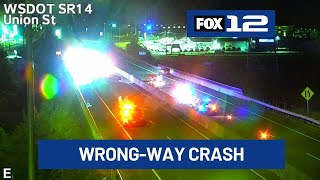 1 killed, 2 seriously hurt in wrong-way crash on SR-14 in Camas
