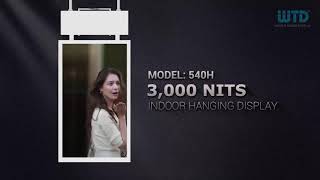 Hanging Monitor | WTD World Trade Display | BITION Double Display High Brightness Series