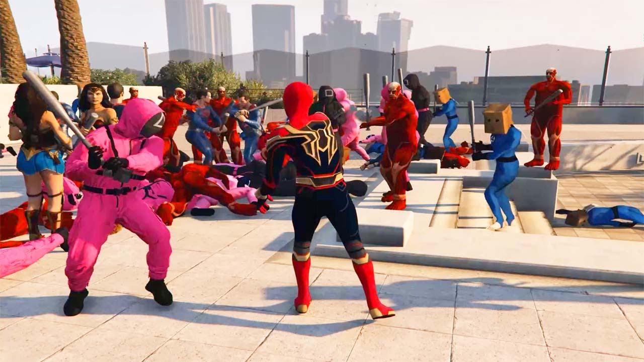 Avengers Super Hero , Team Spider Man Vs Team Squid Game