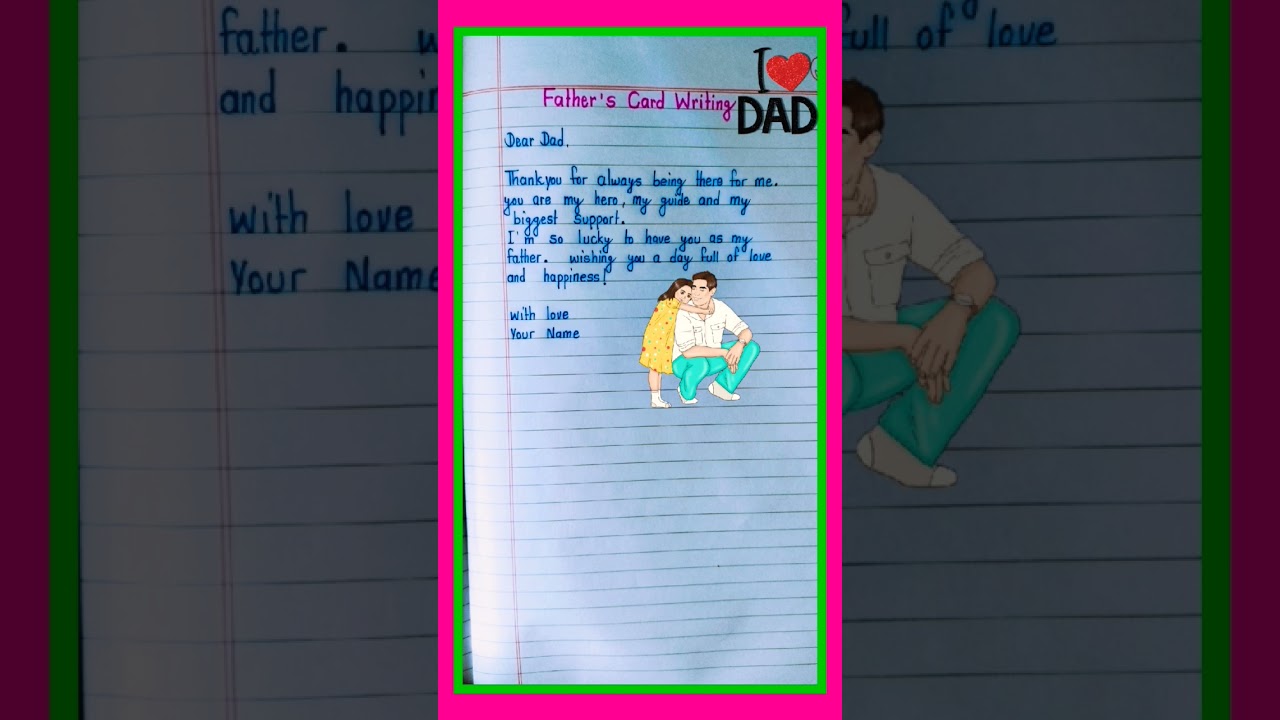 Father's day card writing|Happy Father's Day 2025 writing|Father's Day message|Father's Day card