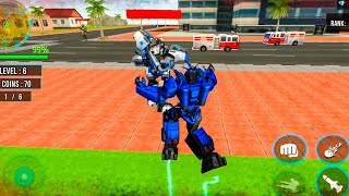 Bus Robot Transform Flying Air Jet Robot Game - New Android Gameplay screenshot 1