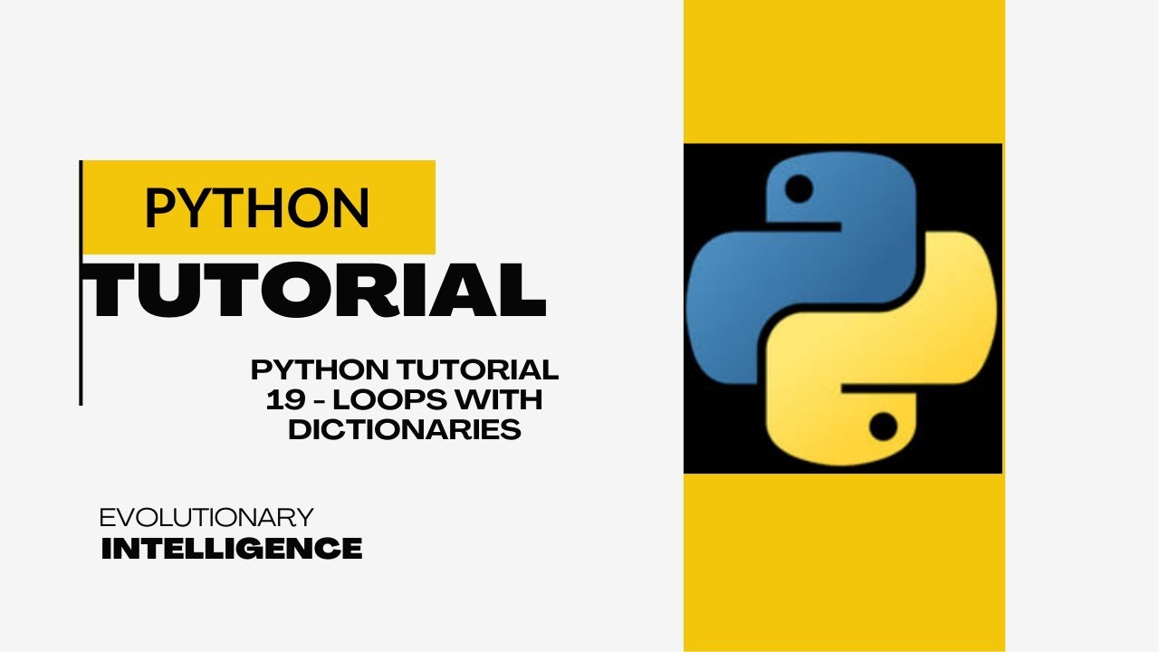 Python Tutorial 19 - Loops with Dictionaries - YouTube
