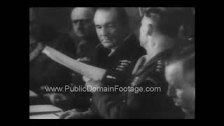 Unconditional Surrender of Germany in WWII May 7, 1945 newsreel