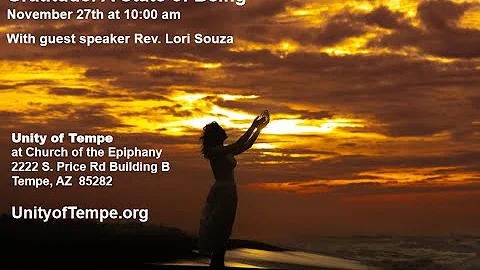 Rev. Lori Souza - Unity of Tempe - 11-27-22