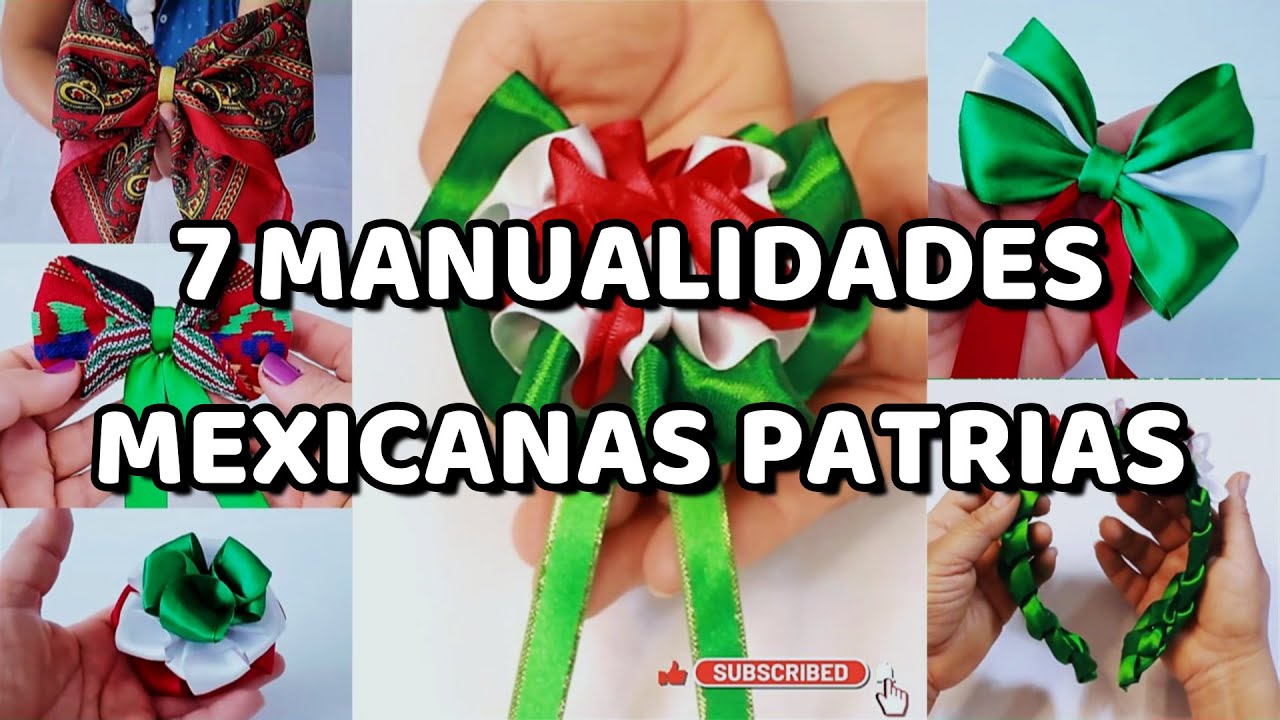 7 Lindos Moños Mexicanos Para este 15 de SEPTIEMBRE 🎉 Moños Tricolor