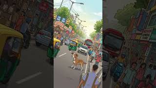 Kya Hum Road Par Akelae Hain? #civicsense #facts #horn#animalsafety #dog #viral #shorts#india#love
