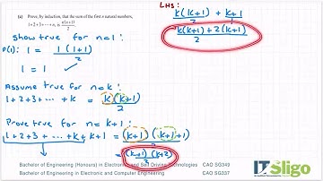 Proof by induction sum of series example 1 Leaving Cert Higher Level Maths