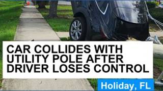 Utility pole crash
