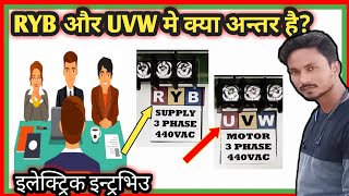 What is difference between RYB and UVW|what is RYB|what is UVW|Electrical walla