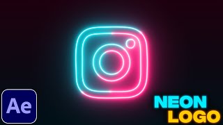 Neon Logo Animation Tutorial in After Effects | Free Plugin screenshot 5