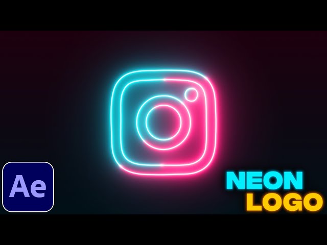 Neon Logo Animation Tutorial in After Effects | Free Plugin class=