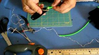 Slingshots: tying leather to surgical tubing