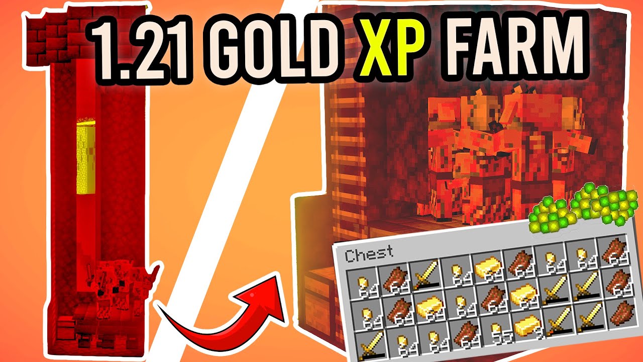 Minecraft 1.21 Gold XP Farm - Best Method for INFINITE Gold & XP! - YouTube