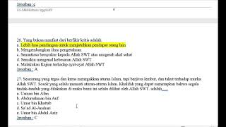 Latihan Soal UM / AM Akidah Akhlak Kelas 12 dan Jawaban
