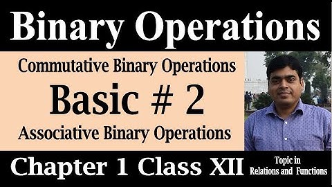 Binary Operation # 2 | Commutative and Associative Binary Operations | Chapter 1 Class 12/JEE Maths