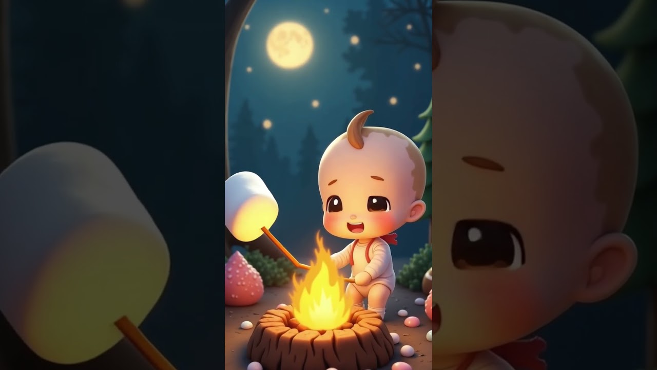 Chibi Baby Marshmallow Roaster – Sweetest Campfire in the Candy Woods! 🔥🍡