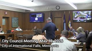 City Council Meeting for May 18, 2026